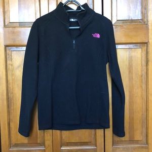 North face black quarter zip